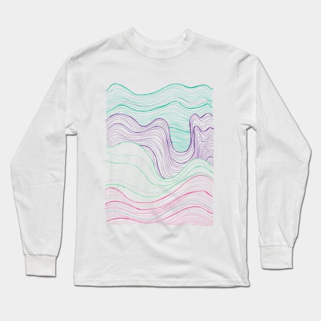 Gentle Waves Long Sleeve T-Shirt by LauraKatMax